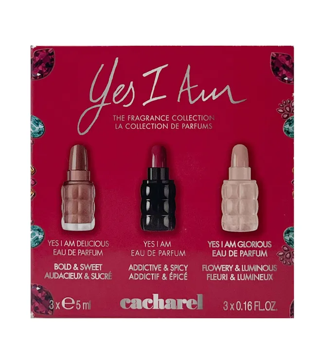 Cacharel Yes I Am Womens EDP Set 0.17 3Pc( Delicious;Yia;Glorious)